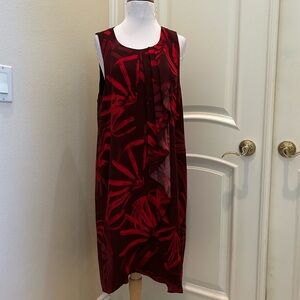 NWT Halston burgundy and red shift style  dress